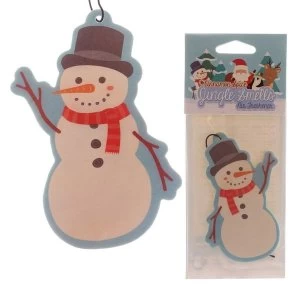 Image of Snowman Shaped Cinnamon Scented (Pack Of 6) Christmas Air Freshener