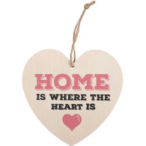 Image of Home Is Where The Heart Is Hanging Heart Sign