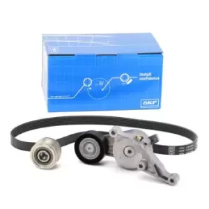 Image of SKF V-ribbed belt set VW,AUDI,SKODA VKMAF 31054 021903119G,022903119A,022903119C 038903119A,038903119T,03G903137B,03G903315C,03G903315D,46801955