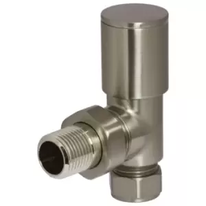 Image of Towelrads Angled Manual Valves Round Brushed Nickel 1/2" - 539133