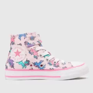 Image of Converse Multi Chuck Taylor All Star Hi 1v Girls Junior Trainers