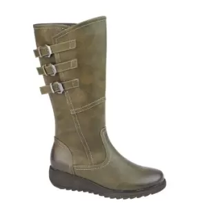 Image of Cipriata Womens/Ladies Latina Knee-High Boots (7 UK) (Olive)