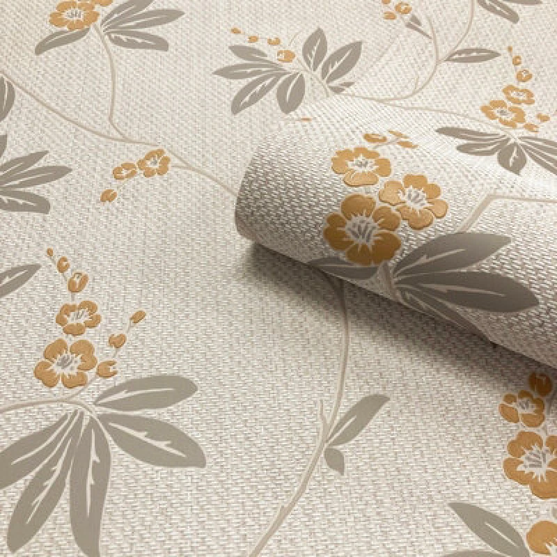 Image of Belgravia Decor Amelie Blossom Beige/yellow Wallpaper