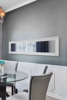Image of "Hamilton" White Shabby Chic Full Length Wall Mirror 167cm x 45cm
