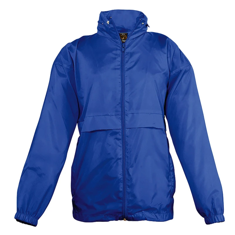 Image of SOL'S Surf Windbreaker Jacket (Water Resistant & Windproof) in Blue Size: 13 Years Blue Unisex 13 Years