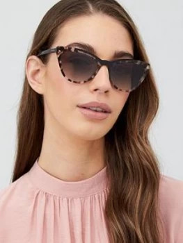Image of Prada Cat Eye Sunglasses - Opal Spotted Brown/Black