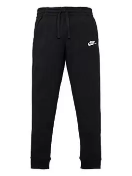 Image of Nike Boys NSW Club FT Jogger Pants - Black/White, Size M=10-12 Years