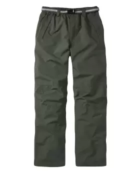 Image of Cotton Traders Waterproof Fleece Lined Trousers in Green