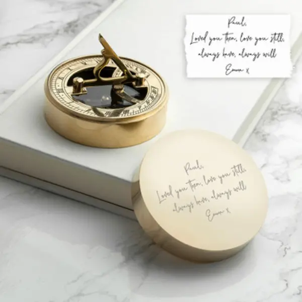 Image of Personalised Handwriting Sundial Compass