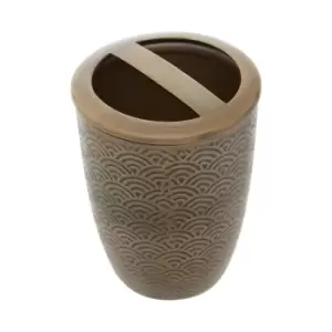 Image of Art Deco Gold Finish Toothbrush Holder