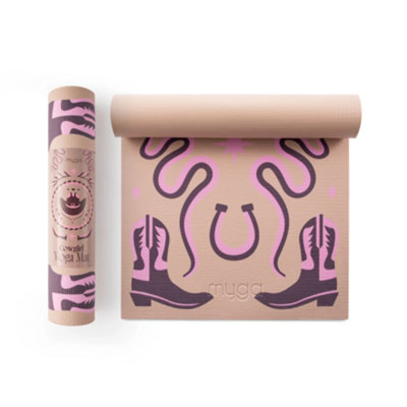 Image of Myga Cowgirl Patterned Yoga Mat For Fun And Stylish Practice