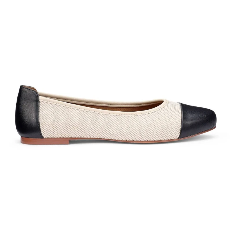 Image of Hotter Womens Wide Fit 'Ingrid' Ballerina Pumps in Natural Size: 8 Natural Female 8