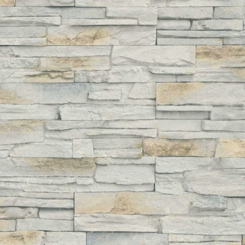 Image of Erismann Select Grey Stones Wallpaper Feature Wall Realistic Natural Versatile