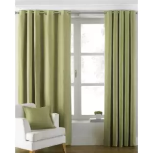 Image of Riva Home Atlantic Eyelet Ringtop Curtains (168 x 183cm) (Green) - Green