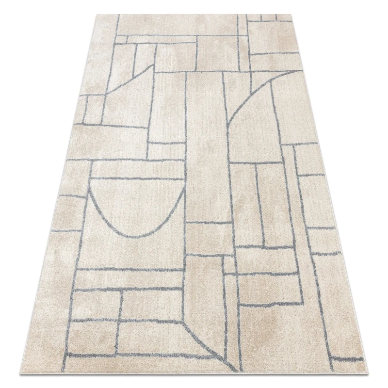 Image of RugsX Carpet Fusion 0806 Cream / Light Grey - Geometric, Modern, Abstract 160X220 Cm