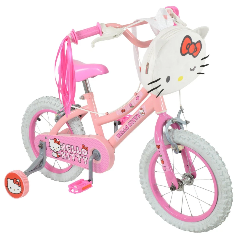 Image of Hello Kitty 14" Bike With Squishle Backpack And Tassels, Pink M005322