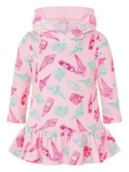 Image of Monsoon Baby Girls Nina Ice Cream Towelling Dress - Multi, Size 2-3 Years