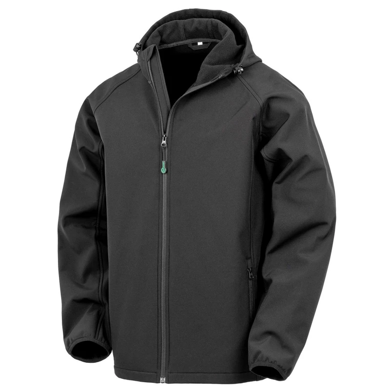 Image of Result Result Men Hooded 3 Layer Printable Soft Shell Jacket in Black Size: Small Black S Male 5063470780075
