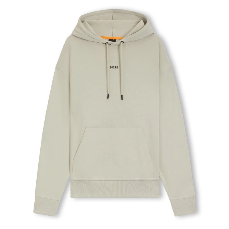 Image of Boss WeSmallHood Contrast Logo Hoodie Beige male S