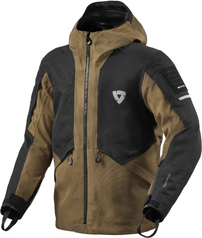 Image of Revit Tectonic H2O waterproof Motorcycle Textile Jacket, black-brown, Size M for Men