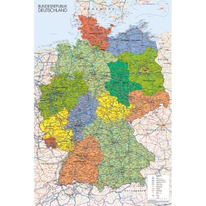 Image of Germany Map Maxi Poster