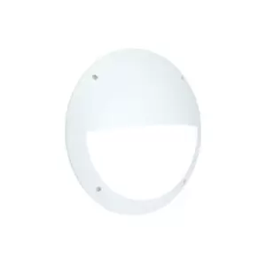 Image of Saxby Seran - Integrated LED 1 Light Outdoor Wall Light Matt White Textured, Opal IP65