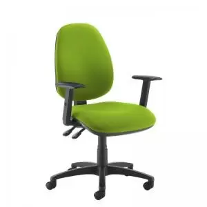 Image of Jota high back operator chair with adjustable arms - Madura Green