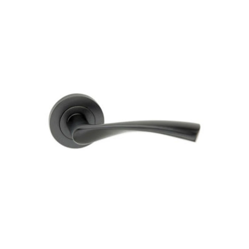 Image of Spira Brass Mercury Lever Door Handle Matt Black
