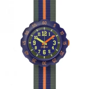 Image of Childrens Flik Flak Orange Line Watch