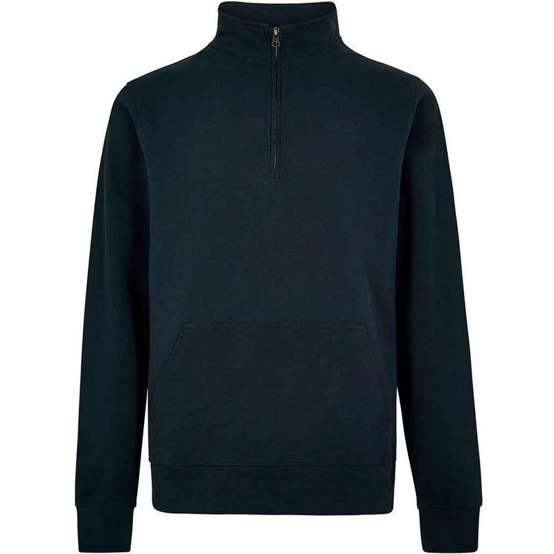 Image of Kustom Kit Mens Pique Quarter Zip Sweatshirt in Navy Size: Small Navy Male S