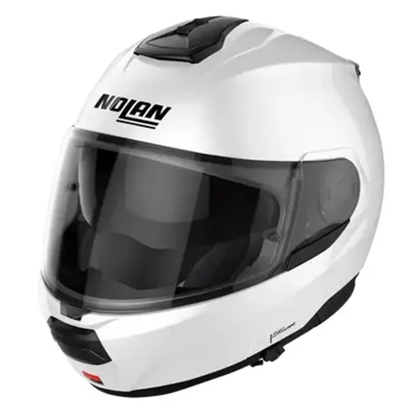 Image of Nolan N100-6 Special N-COM 015 Pure White Modular Helmet Size M