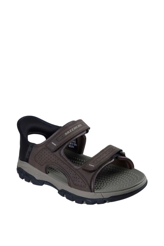 Image of Debenhams Debenhams Men TRESMEN Two Strap Open Toe Slip-Ins Sandal Chocolate Size: 7 chocolate 7 Male 197976354784
