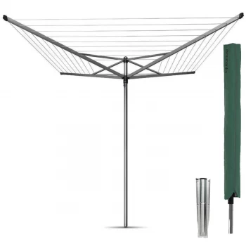 Image of Brabantia 4-Arm 50m Topspinner Rotary Airer with Cover