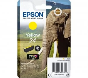 Image of Epson Elephant 24 Yellow Ink Cartridge