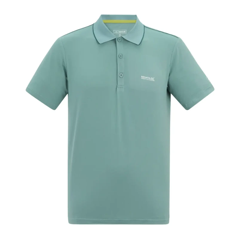 Image of Regatta Mens Maverik Stretch Logo Polo in Mint Size: Large Mint Male L