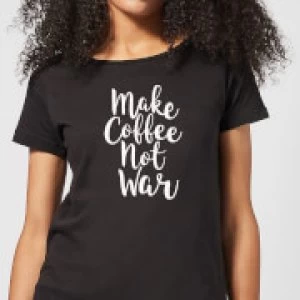 Image of Make Coffee Not War Womens T-Shirt - Black - 5XL