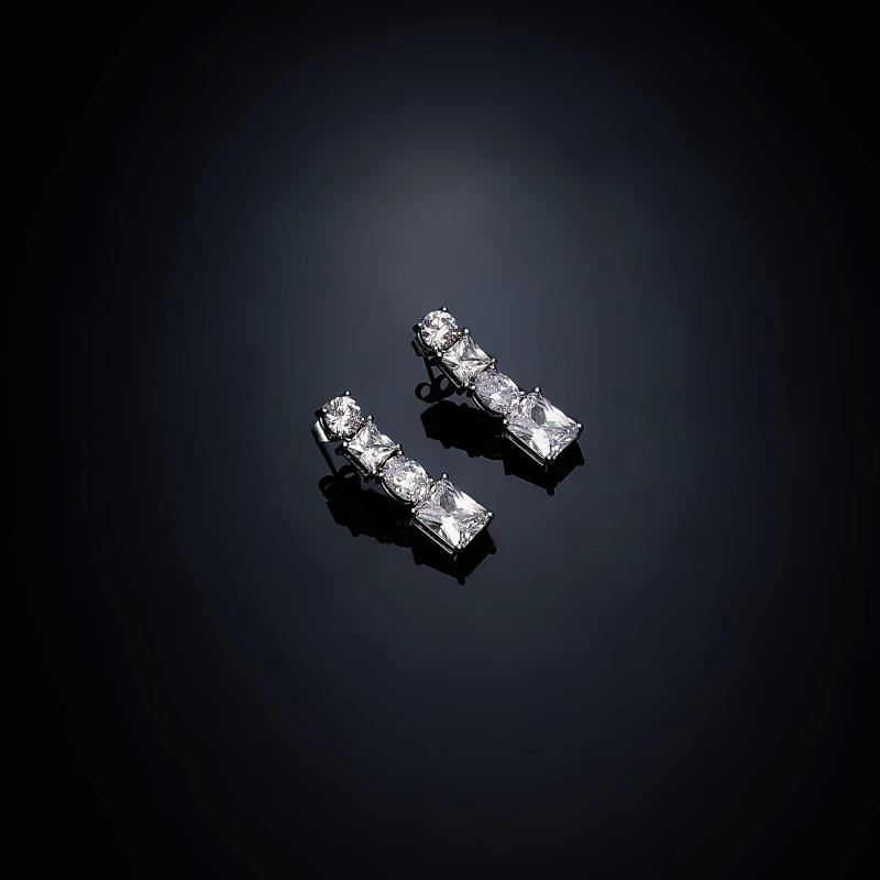 Image of Chiara Ferragni Womens Princess Metal Crystal Drop Earrings Multi female 28MM