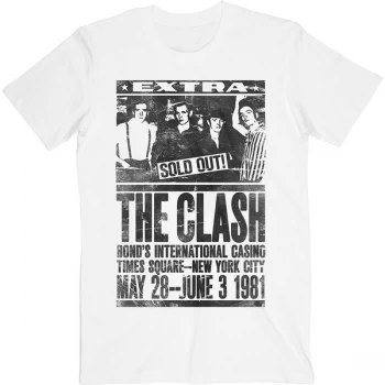 Image of Clash - The - Bond's 1981 Unisex Medium T-Shirt - White