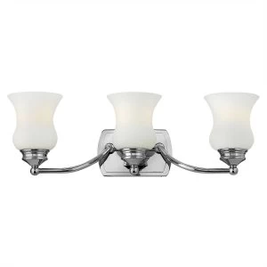 Image of 3 Light Bathroom Over Mirror Wall Light Polished Chrome IP44, G9