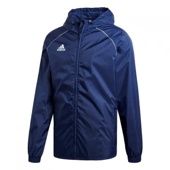 Image of adidas Core 18 Rain Jacket Mens - Dark Blue / White