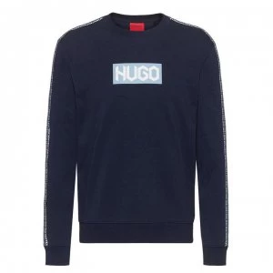 Image of Hugo Boss Debeshi Tape Logo Sweatshirt Navy Size M Men