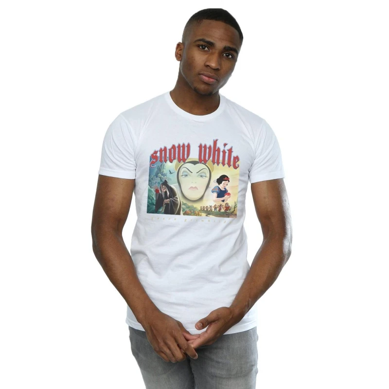 Image of Disney Men Snow White And Queen Grimhilde T-Shirt Size: Small White S Male 5059114965014