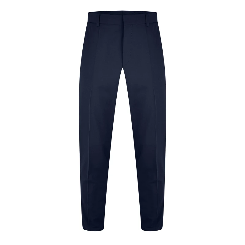 Image of Boss Mens H-Leon Suit Trousers, Elevate Formal Style Dark Blue 405 male 40L (50L)
