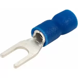 Image of 3.7mm Blue 24A Fork Connector Pack of 100 - Truconnect