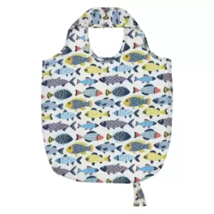 Image of Ulster Weavers Aquarium Packable Bag White, Blue and Yellow