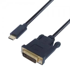 Image of CONNEkT Gear 2m USB 3.1 Connector Cable Type C male to DVI D 24+1 male