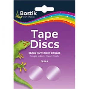 Image of Bostik Tape Discs Ready-Cut Sticky Circles Transparent Pack of 120
