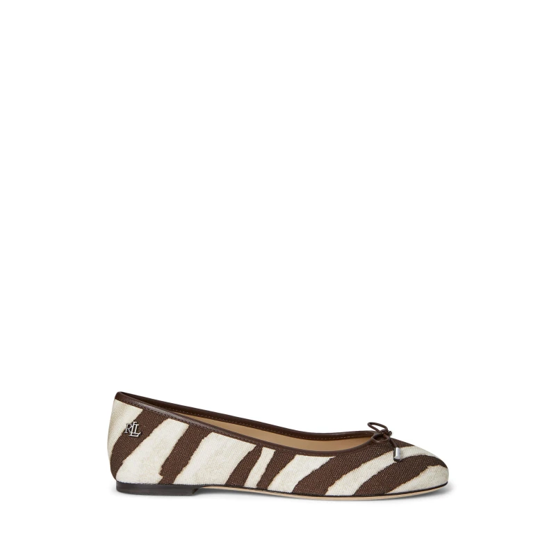Image of Lauren by Ralph Lauren Womens Jayna Ballet Pumps Zebra female 7 (40.5)