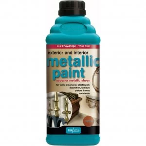 Image of Polyvine Exterior Interior Metallic Paint 500ml Copper