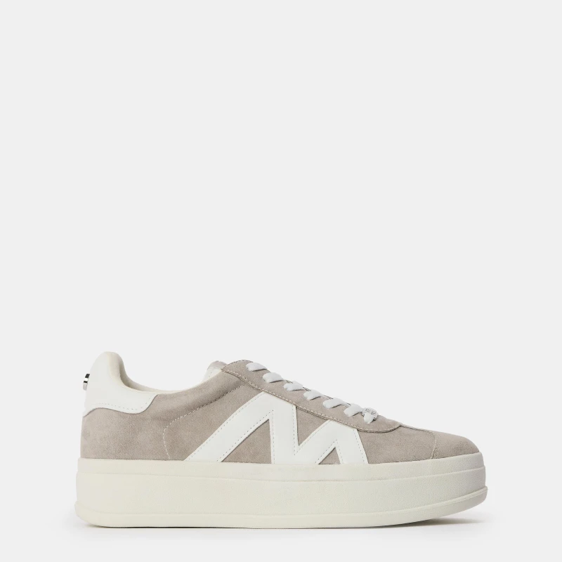 Image of Steve Madden Womens Opponent Low-Top Trainers Grey Suede female 8 (41)